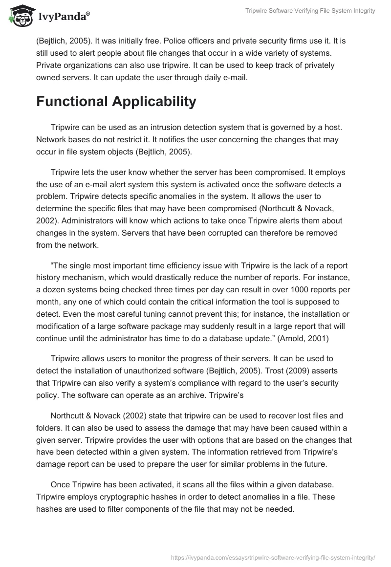 Tripwire Software Verifying File System Integrity. Page 2