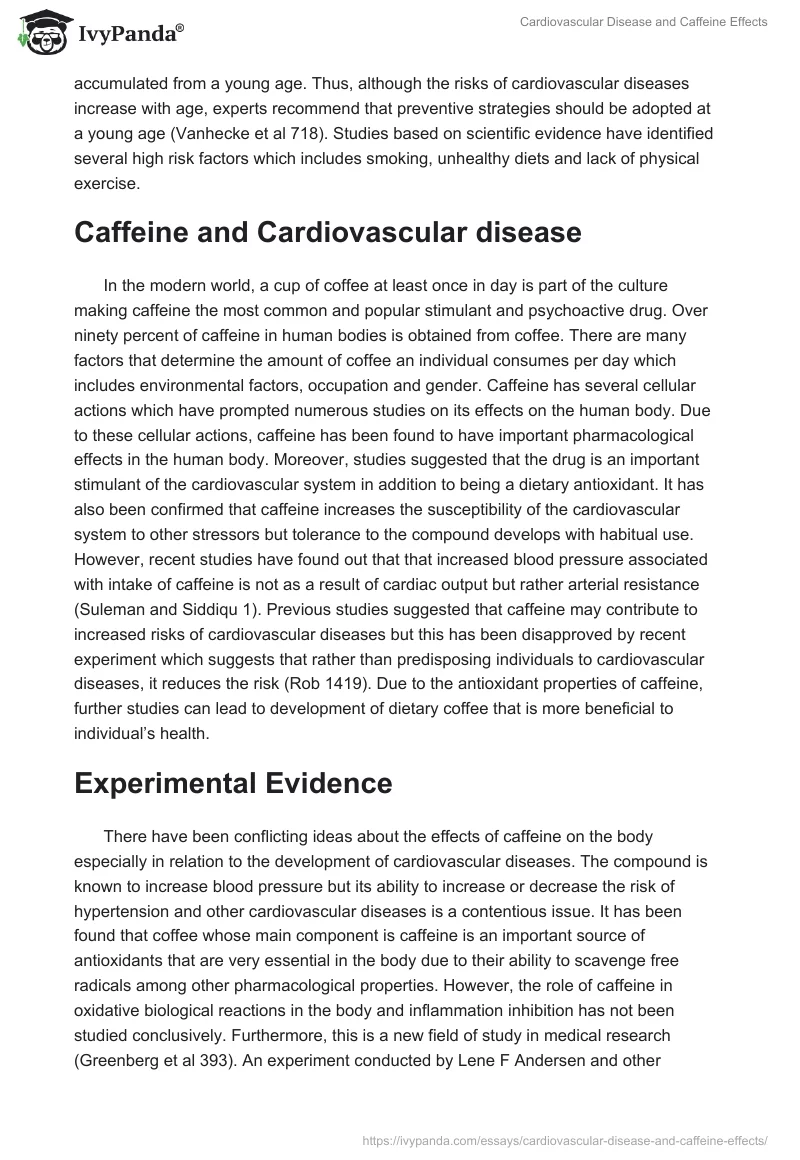 Cardiovascular Disease and Caffeine Effects. Page 2