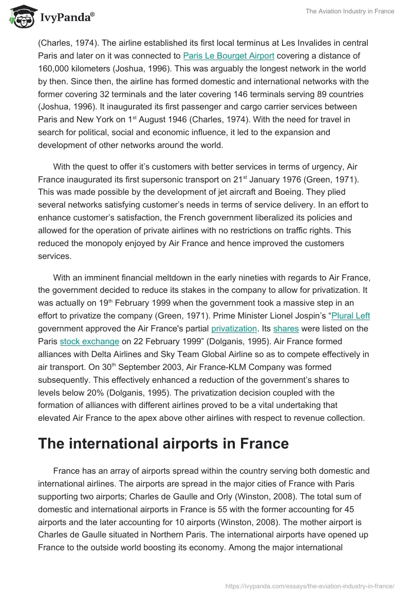 The Aviation Industry in France. Page 3