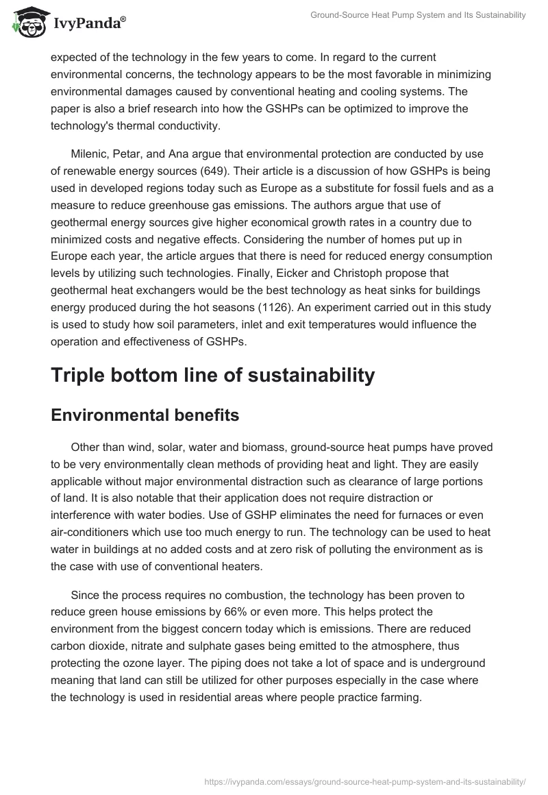 Ground-Source Heat Pump System and Its Sustainability. Page 3