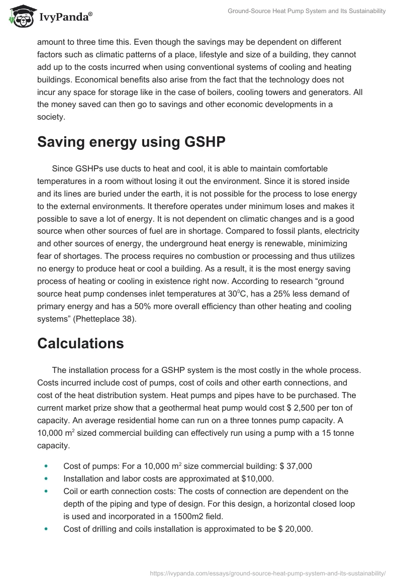 Ground-Source Heat Pump System and Its Sustainability. Page 5