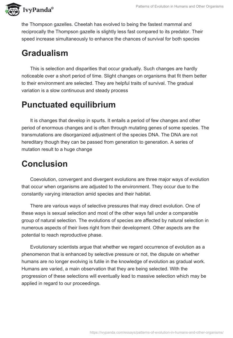 Patterns of Evolution in Humans and Other Organisms. Page 3