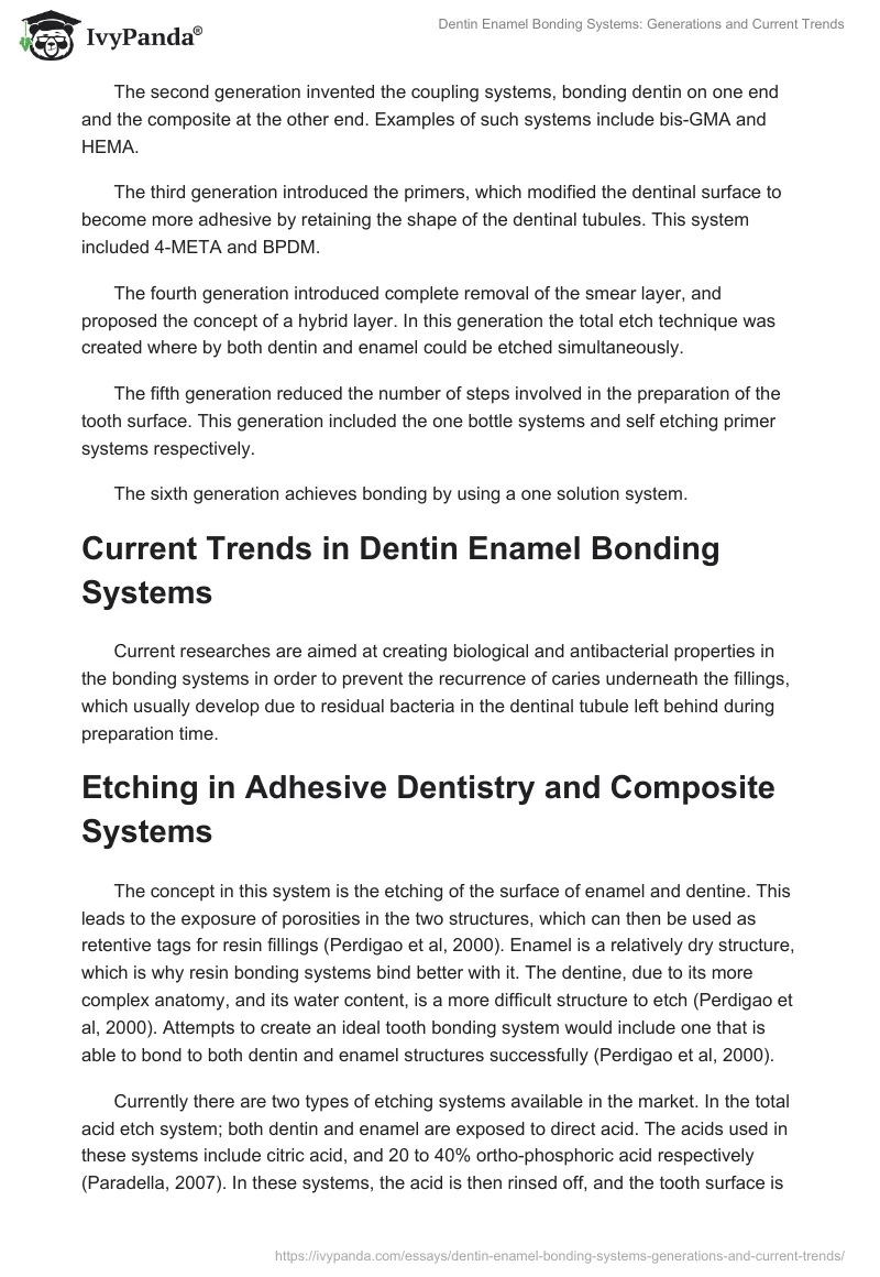 Dentin Enamel Bonding Systems: Generations and Current Trends. Page 2