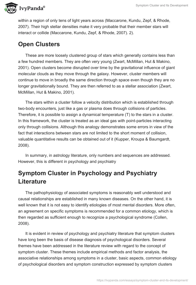 Symptom Cluster and Its Development. Page 5