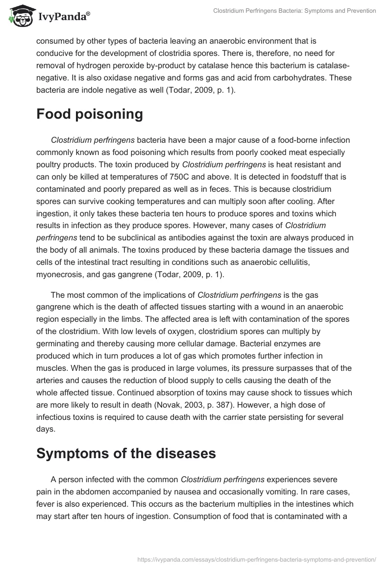 Clostridium Perfringens Bacteria: Symptoms and Prevention. Page 2