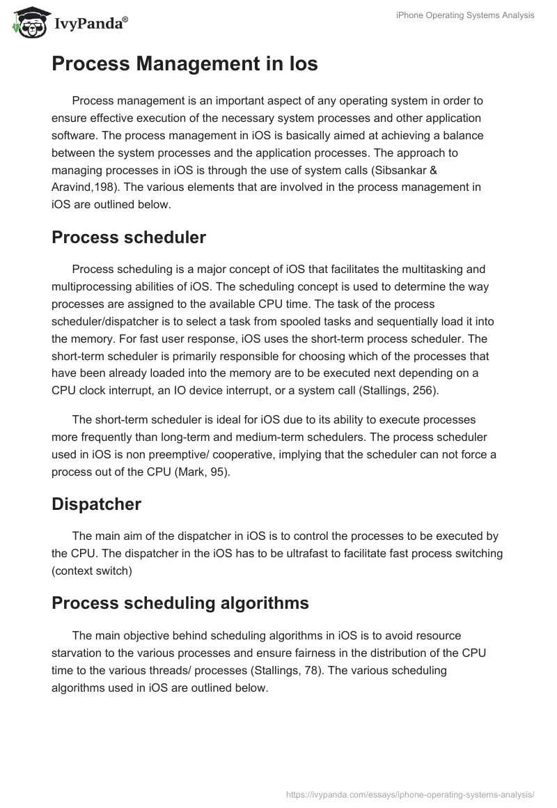 iPhone Operating Systems Analysis. Page 2