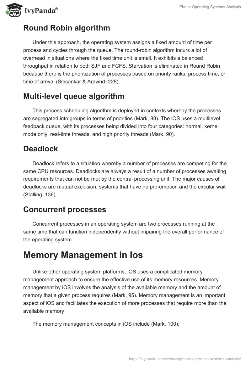 iPhone Operating Systems Analysis. Page 4