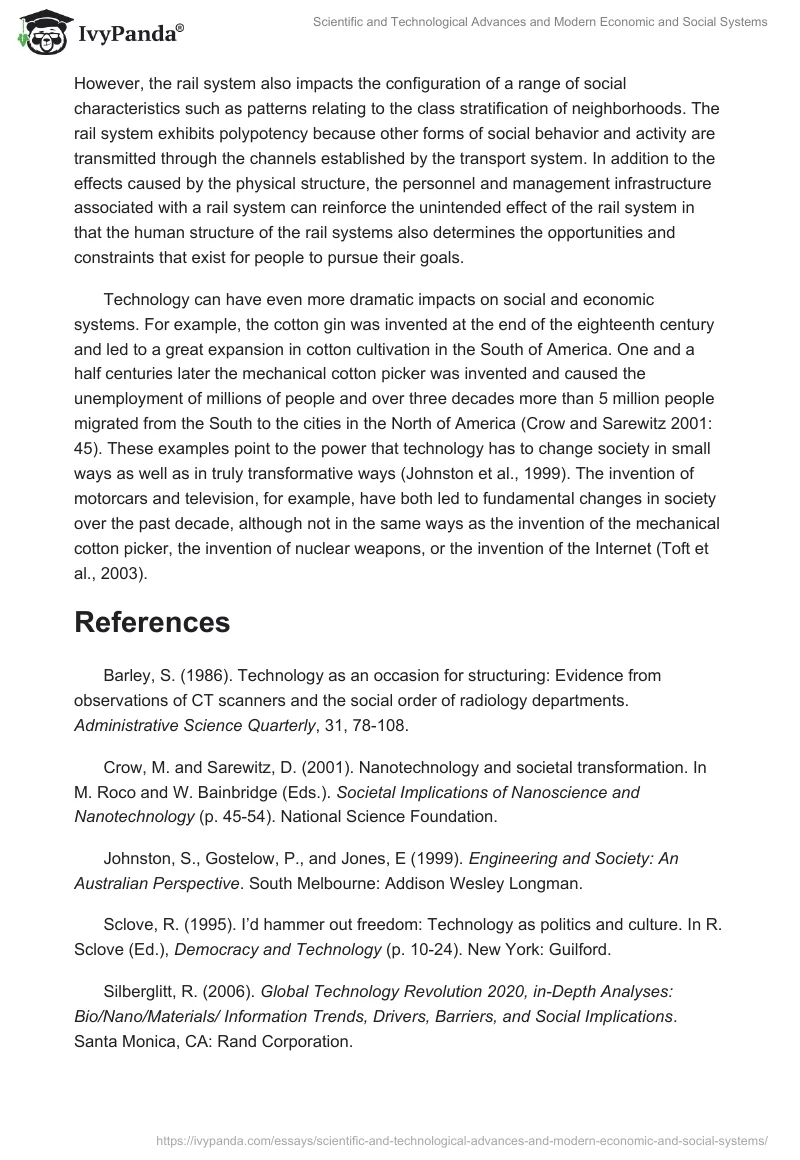 Scientific and Technological Advances and Modern Economic and Social Systems. Page 2