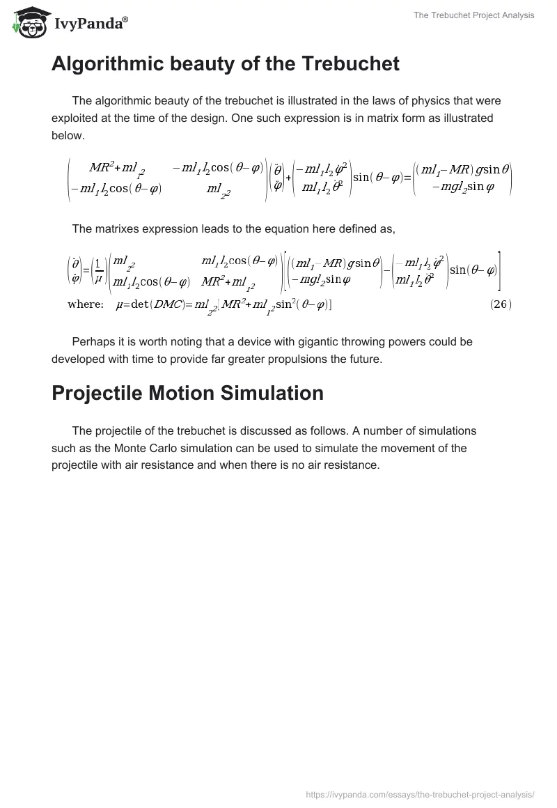 The Trebuchet Project Analysis. Page 3
