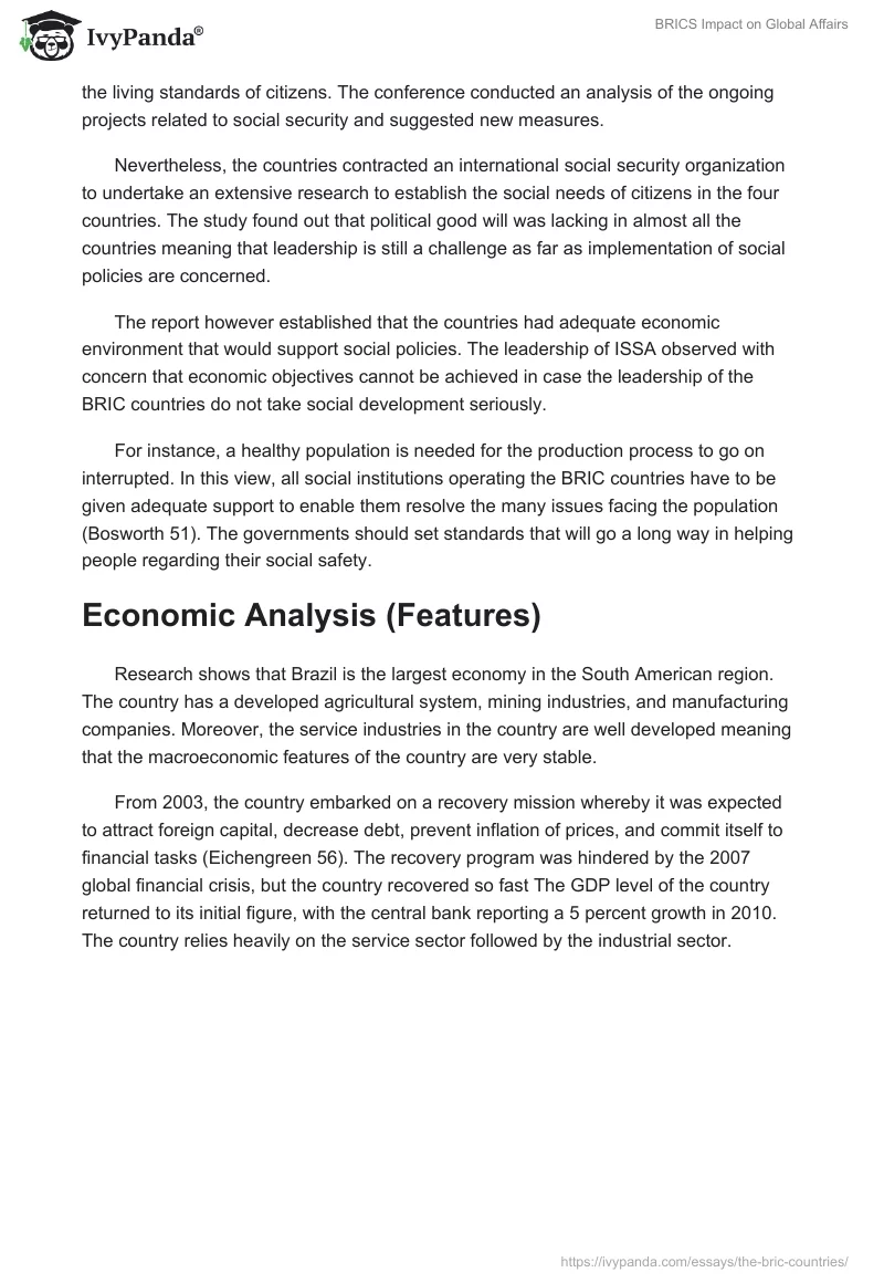 BRICS Impact on Global Affairs. Page 4