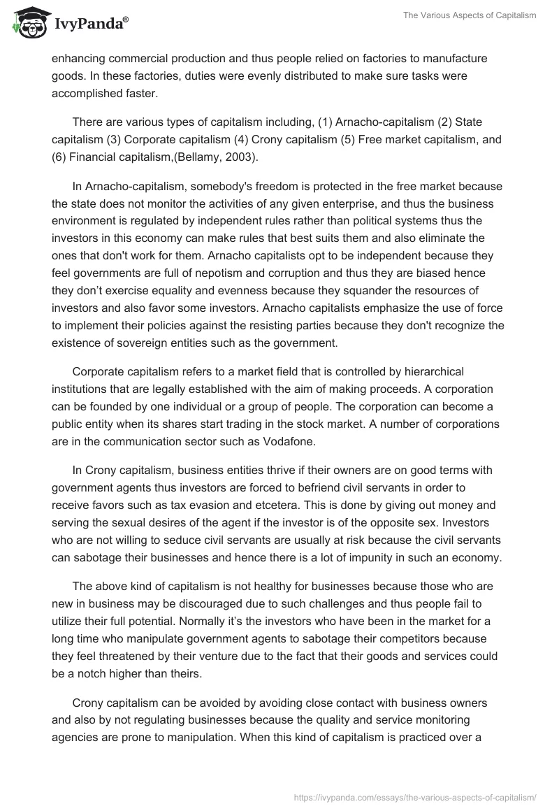 The Various Aspects of Capitalism. Page 3
