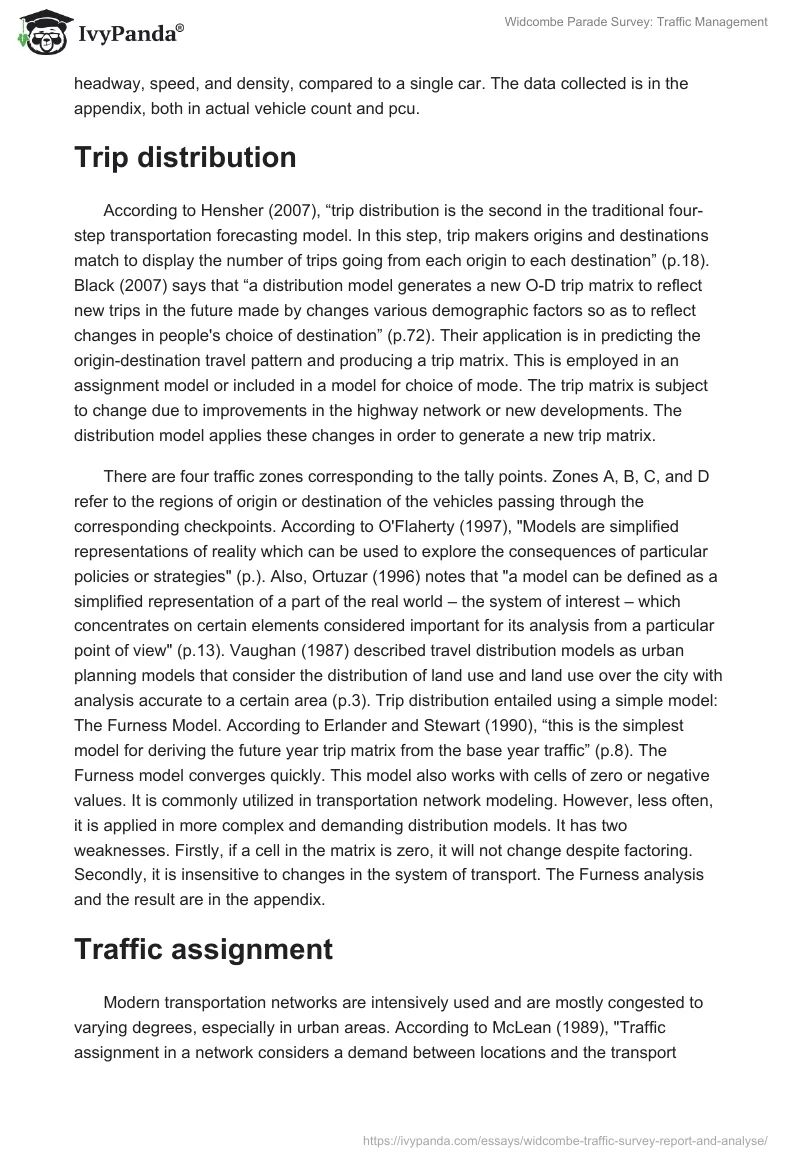 Widcombe Parade Survey: Traffic Management. Page 3