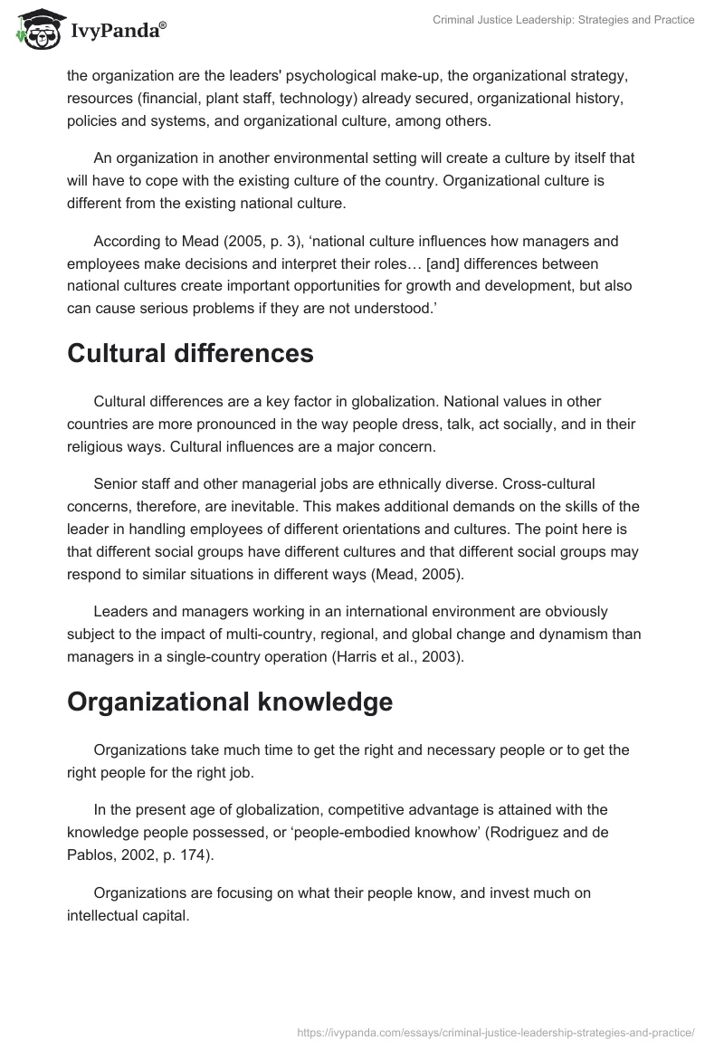 Criminal Justice Leadership: Strategies and Practice. Page 3