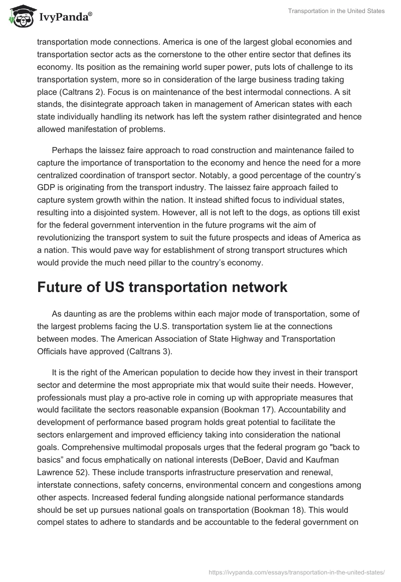 Transportation in the United States. Page 4