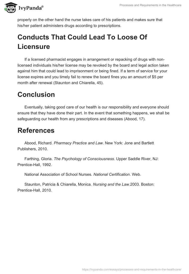 Processes and Requirements in the Healthcare. Page 3
