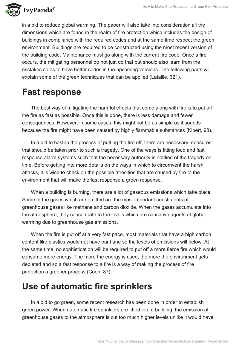 How to Make Fire Protection a Green Fire Protection. Page 2