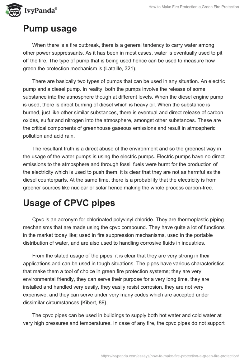 How to Make Fire Protection a Green Fire Protection. Page 4