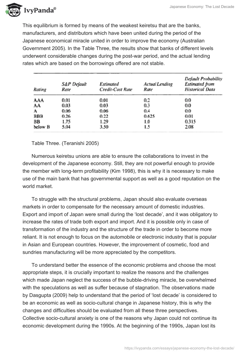 Japanese Economy: The Lost Decade. Page 4