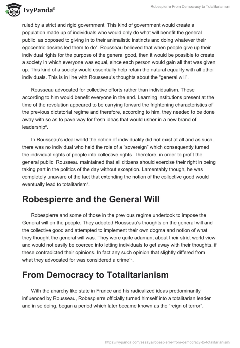 Robespierre From Democracy to Totalitarianism. Page 3