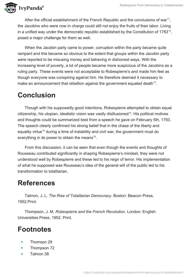 Robespierre From Democracy to Totalitarianism. Page 4
