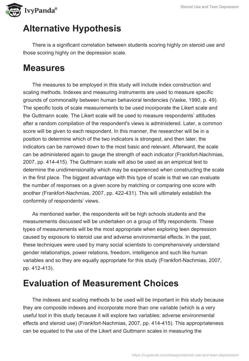 Steroid Use and Teen Depression. Page 2