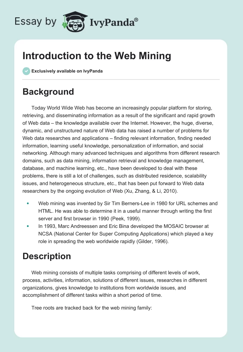 Introduction to the Web Mining. Page 1
