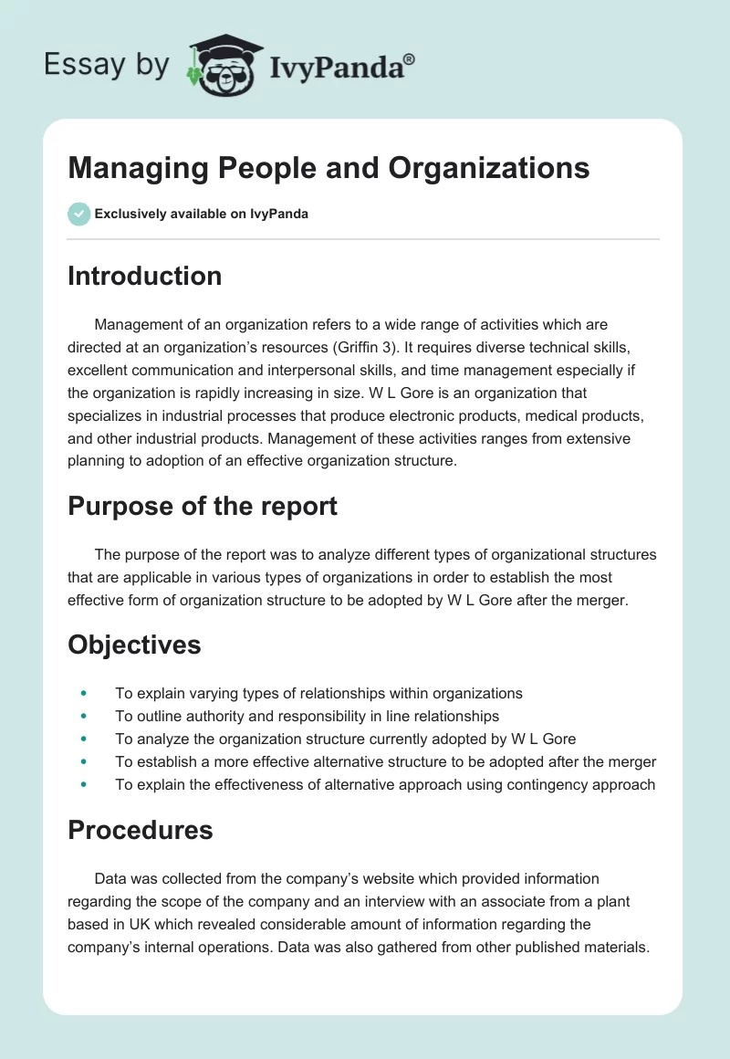 Managing People and Organizations. Page 1