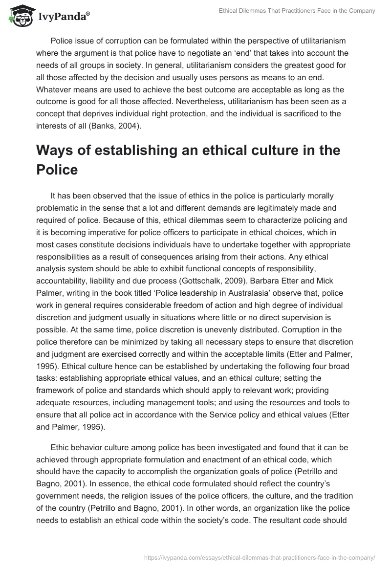 Ethical Dilemmas That Practitioners Face in the Company. Page 4