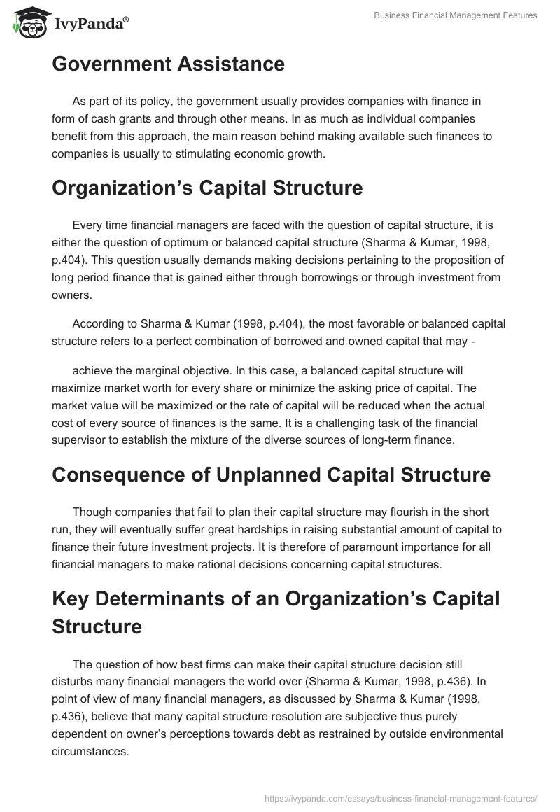 Business Financial Management Features. Page 3