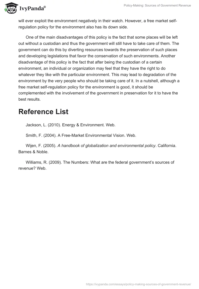 Policy-Making: Sources of Government Revenue. Page 4