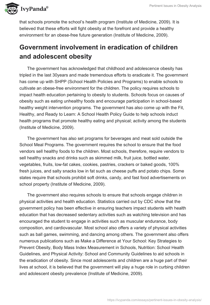 Pertinent Issues in Obesity Analysis. Page 5