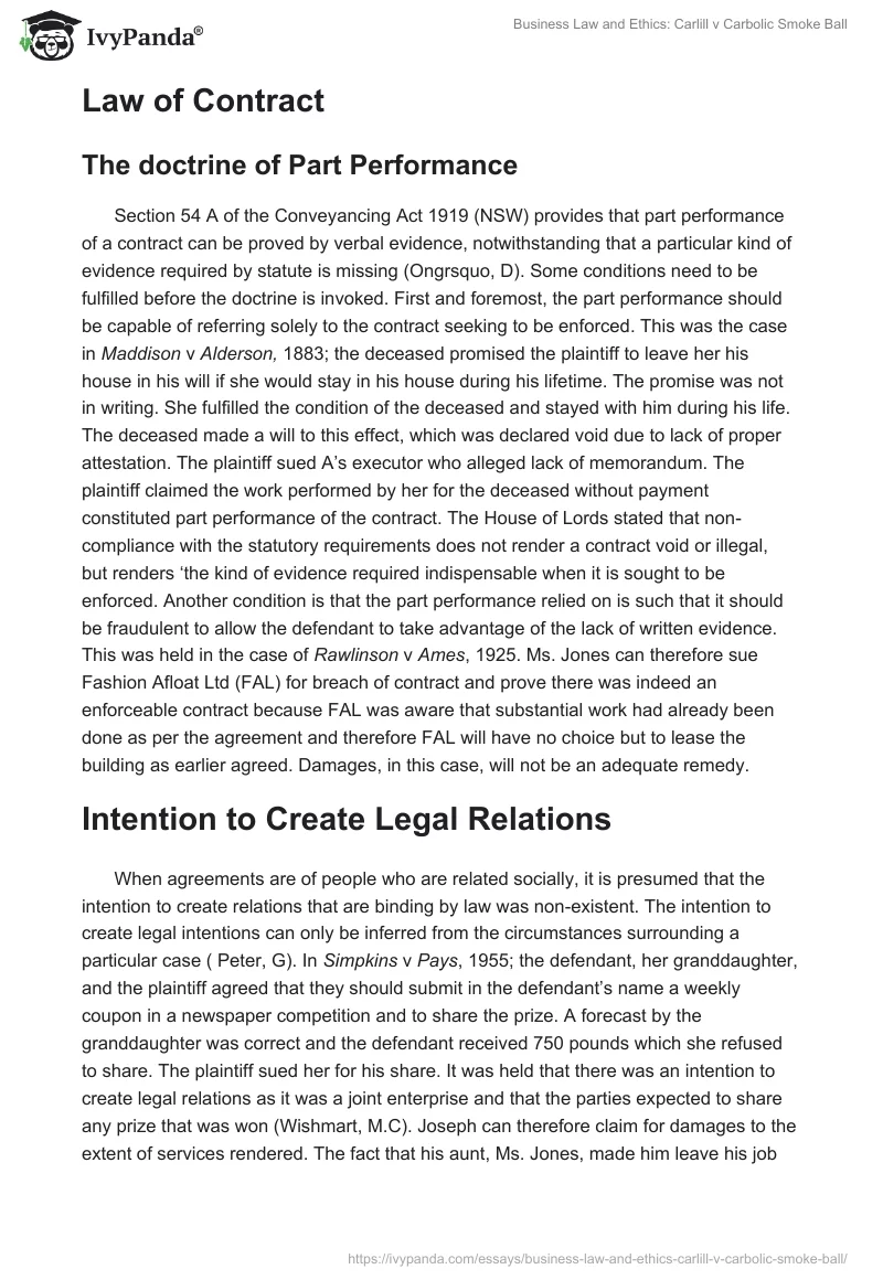 Business Law and Ethics: Carlill v Carbolic Smoke Ball. Page 4