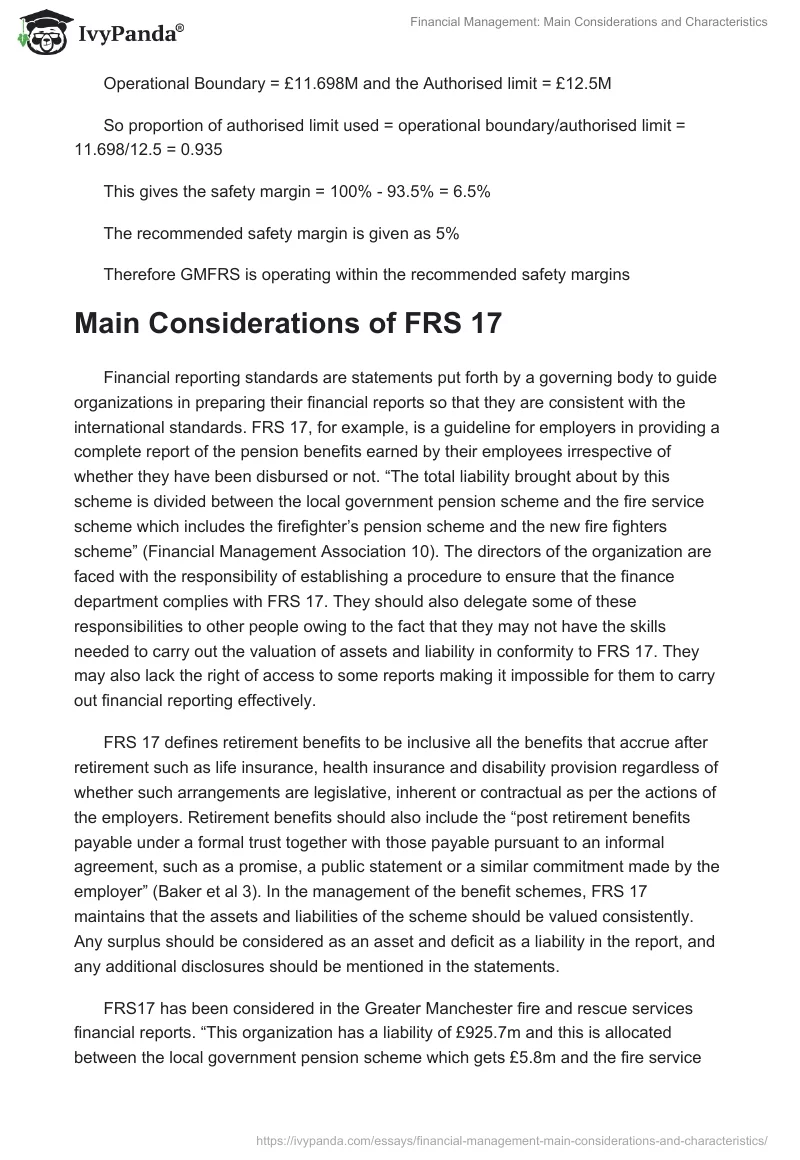 Financial Management: Main Considerations and Characteristics. Page 2