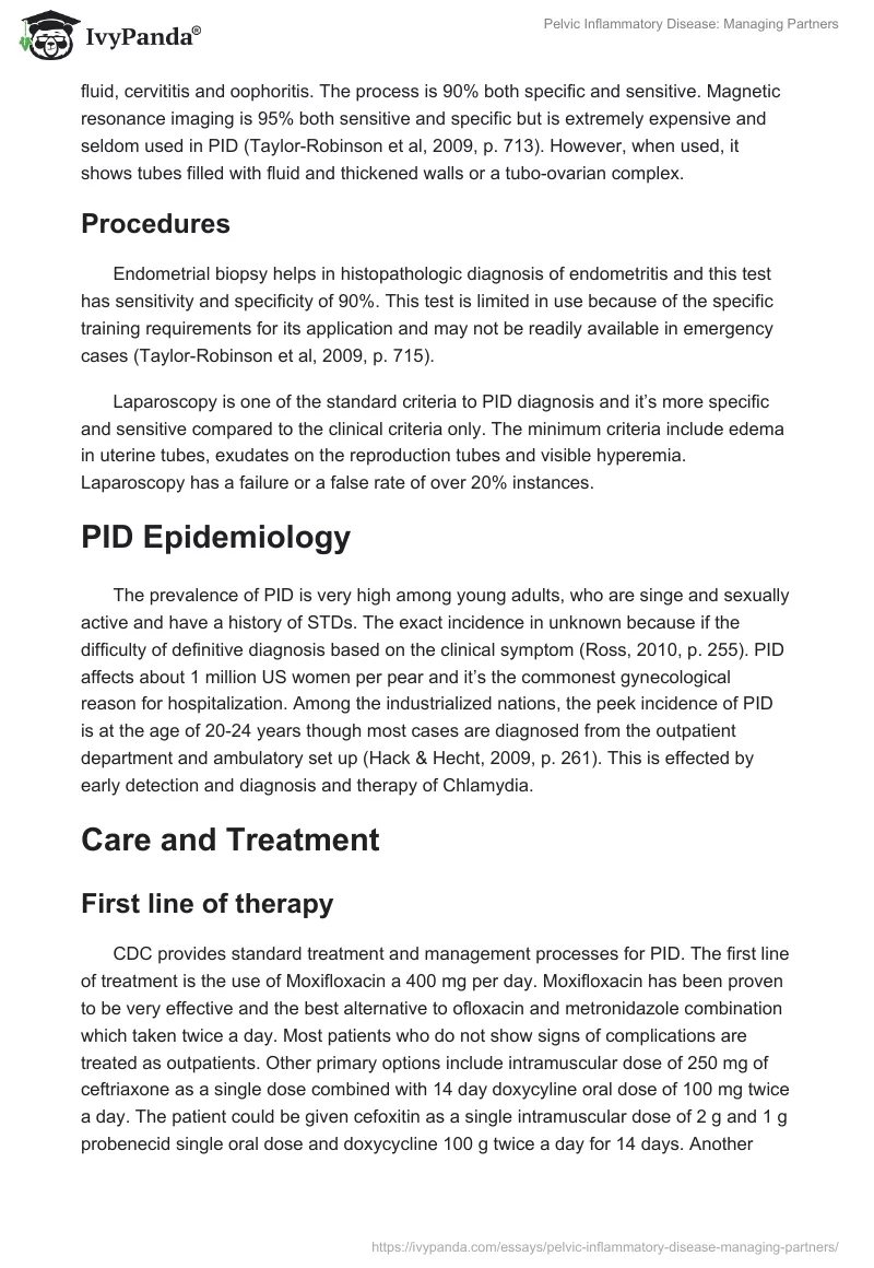 Pelvic Inflammatory Disease: Managing Partners. Page 4