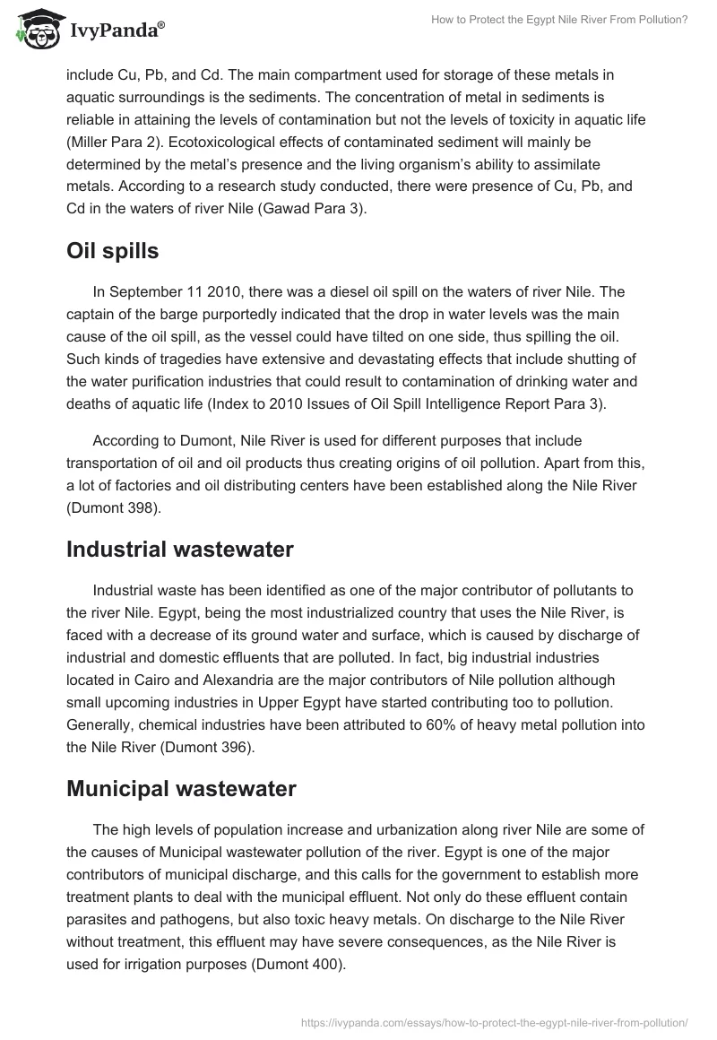 How to Protect the Egypt Nile River From Pollution?. Page 2