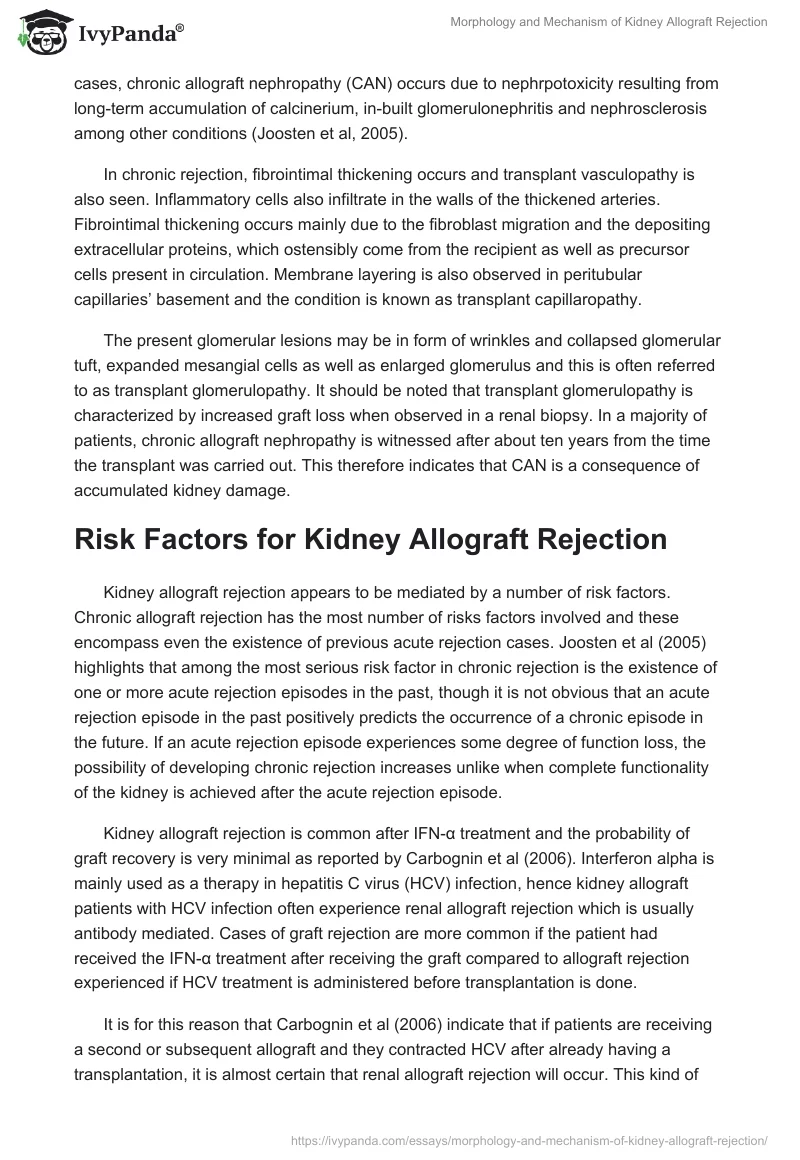 Morphology and Mechanism of Kidney Allograft Rejection. Page 2
