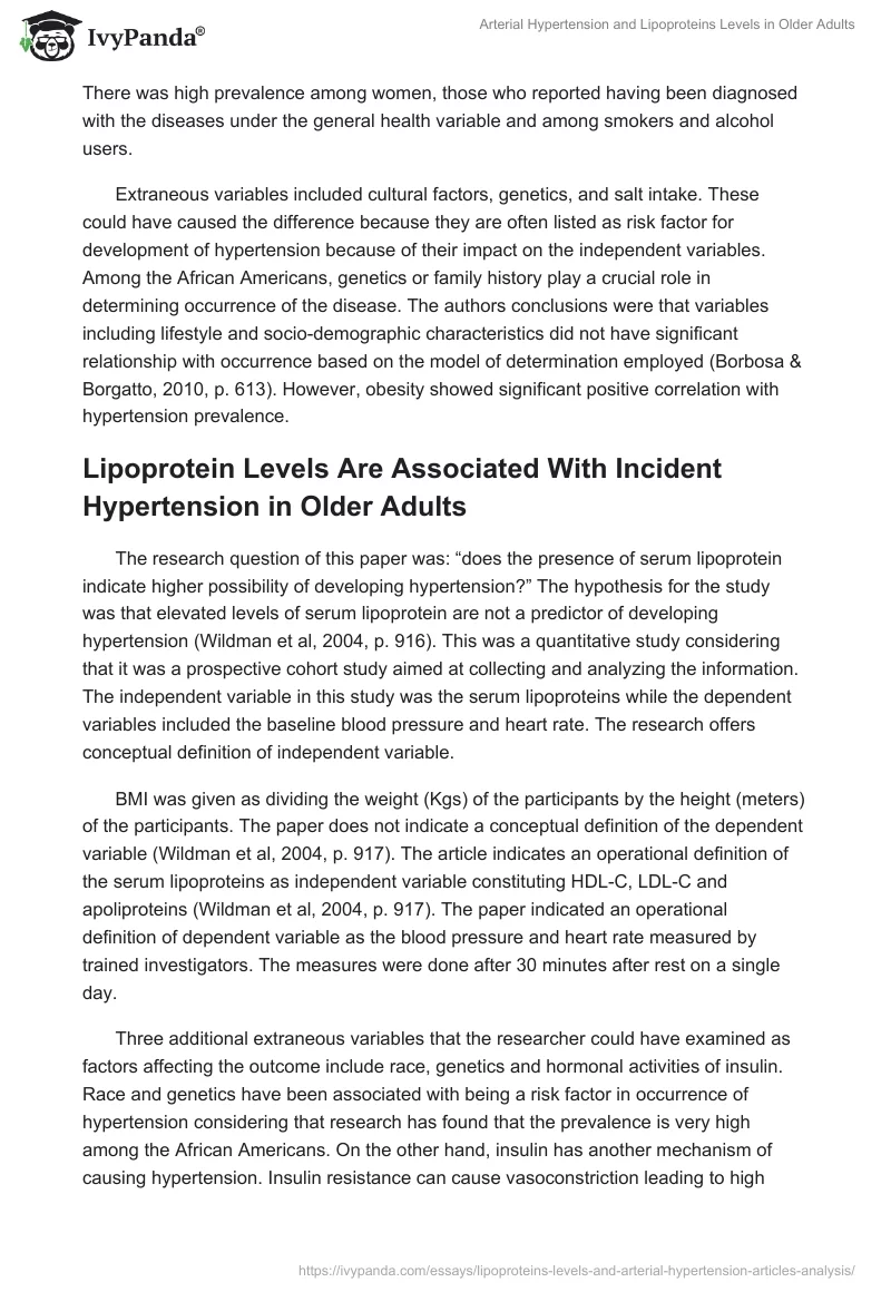 Arterial Hypertension and Lipoproteins Levels in Older Adults. Page 2
