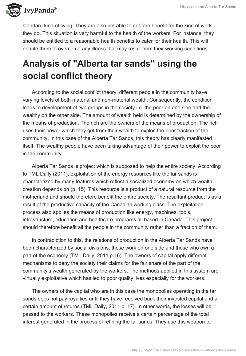 Discussion on Alberta Tar Sands. Page 3