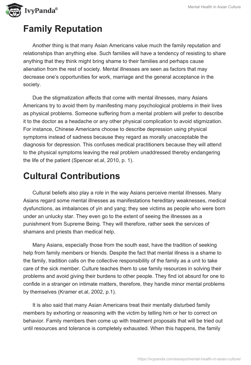 Mental Health in Asian Culture. Page 2