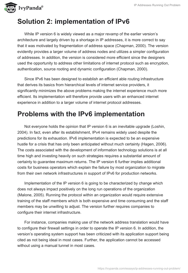 IP Addresses Running Out Problem. Page 2