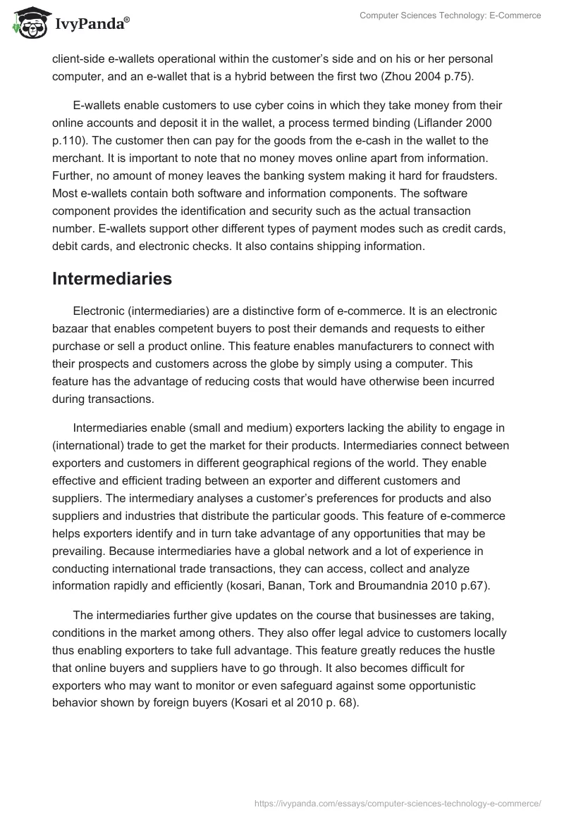 Computer Sciences Technology: E-Commerce. Page 5