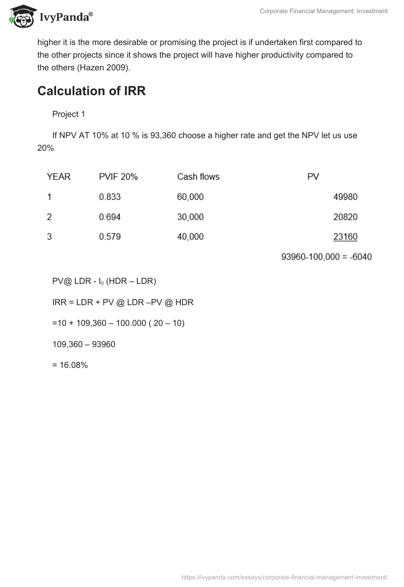 Corporate Financial Management: Investment. Page 4