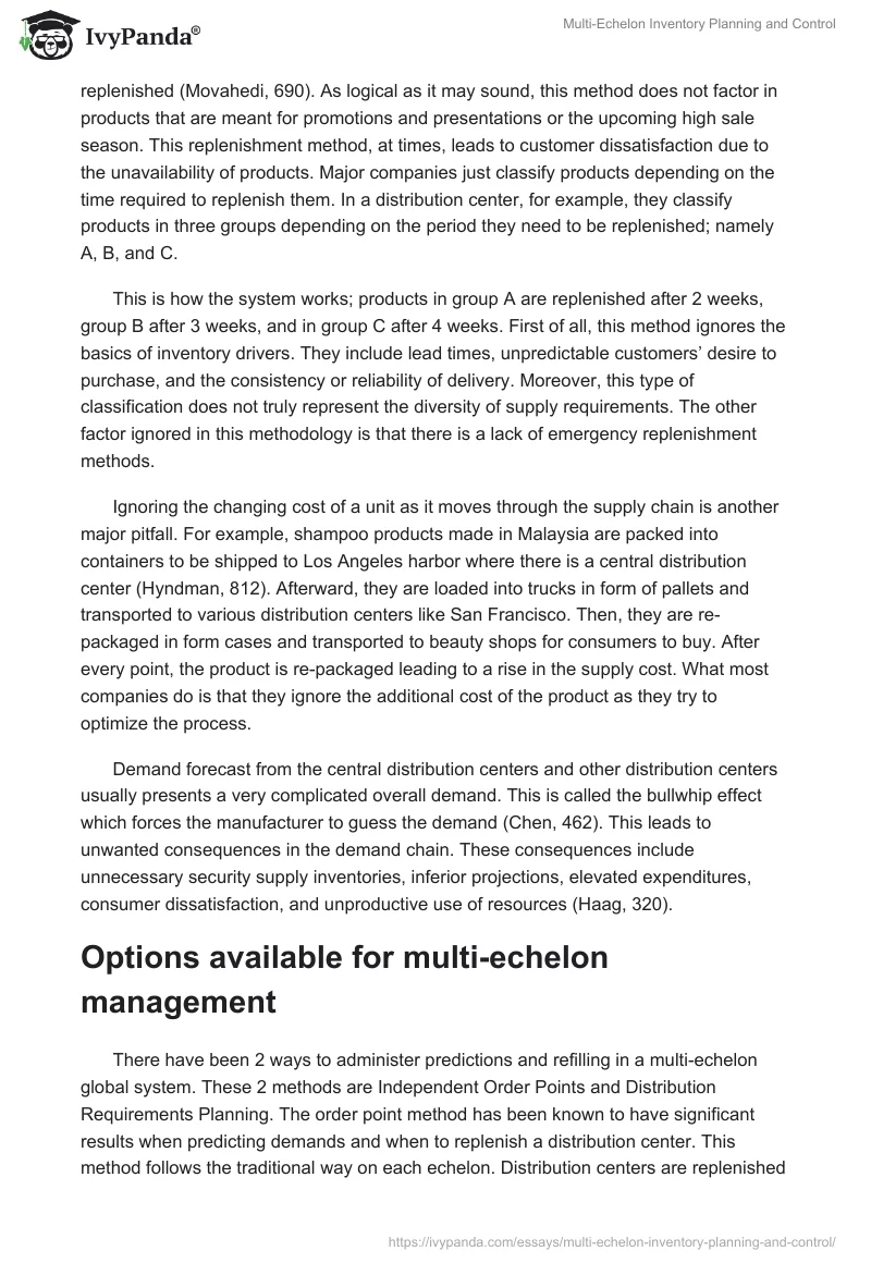 Multi-Echelon Inventory Planning and Control. Page 3