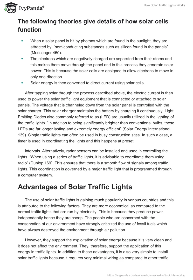 How Solar Traffic Lights Works. Page 3