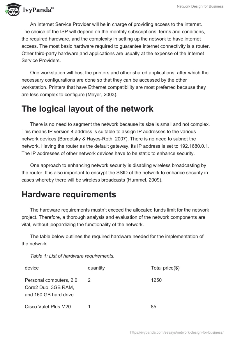 Network Design for Business. Page 3