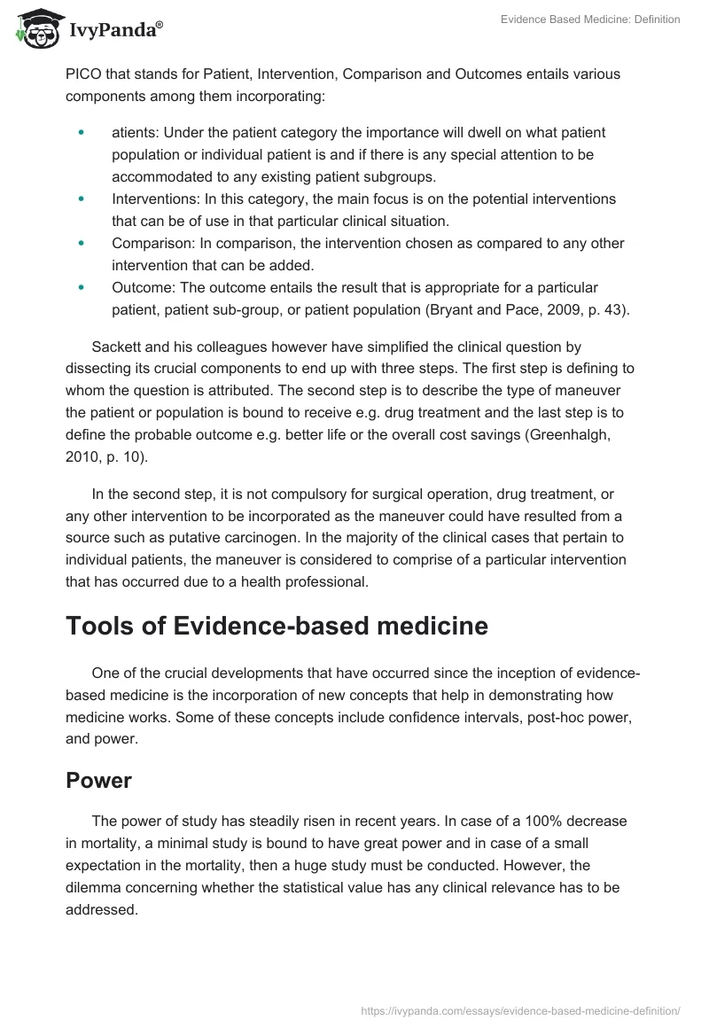 Evidence Based Medicine: Definition. Page 2