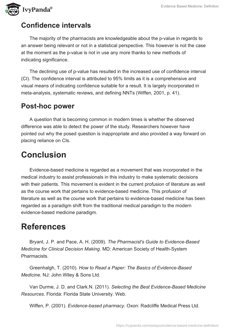 Evidence Based Medicine: Definition. Page 3