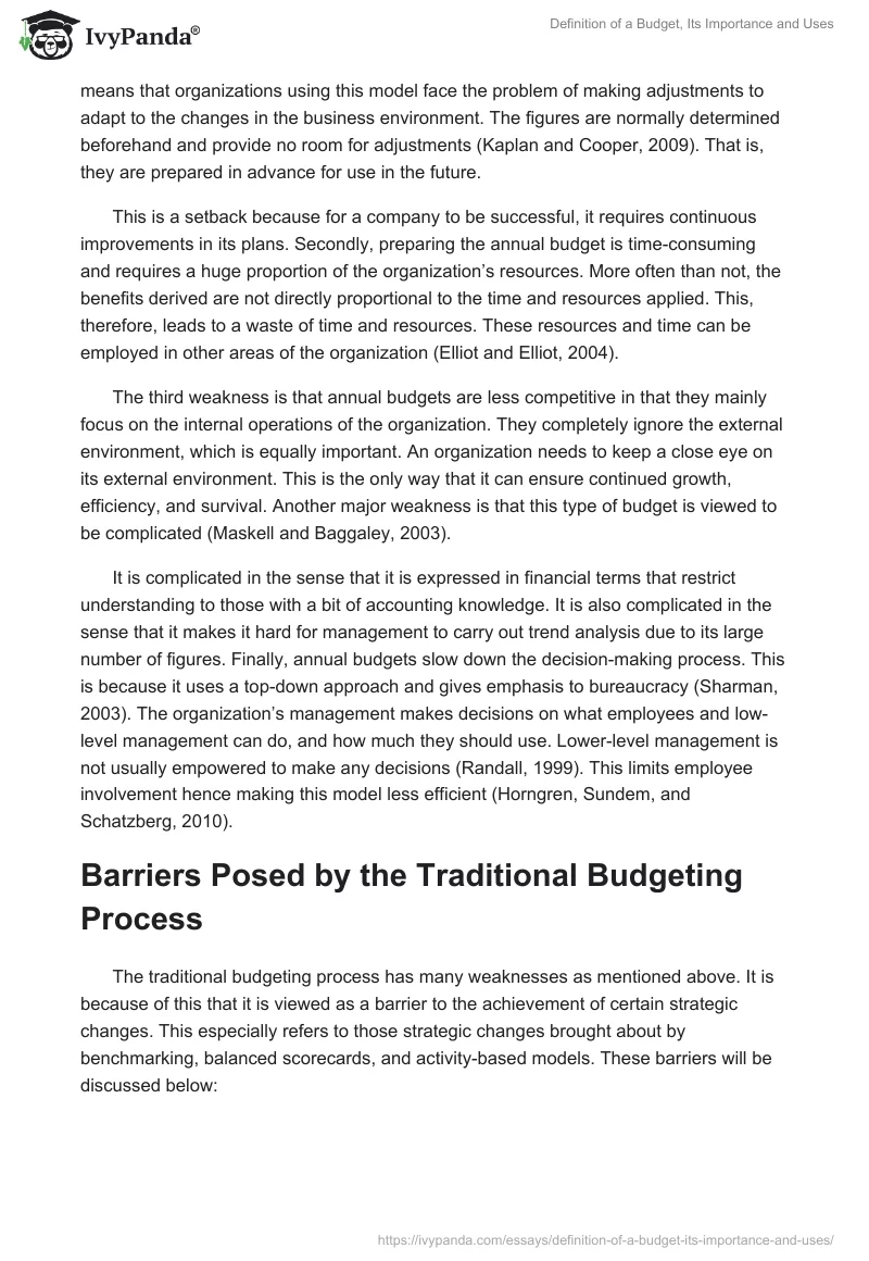 Definition of a Budget, Its Importance and Uses. Page 2