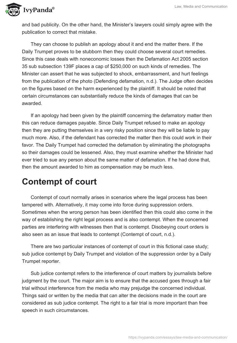 Law, Media and Communication. Page 4