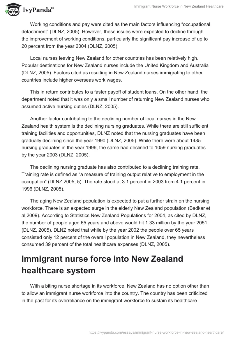 Immigrant Nurse Workforce in New Zealand Healthcare. Page 4